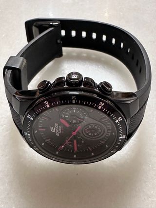 Reloj Casio Edifice WR 100M Negro/Rojo