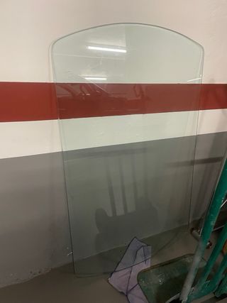 Mesa de comedor cristal y metal