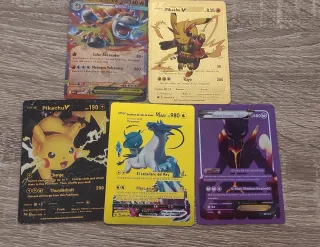 Lote Cartas Pokémon V, VMAX, EX de papel