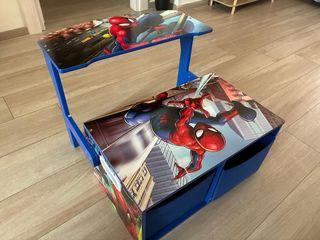 Panchina-scrivania Spiderman per bambini