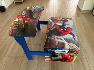 Panchina-scrivania Spiderman per bambini