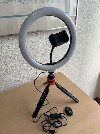 Anillo Luz LED con Trípode y Mando