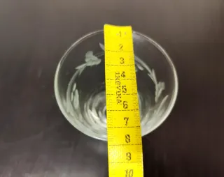 Lote de 6 Copos em Vidro Trabalhado (Vintage)