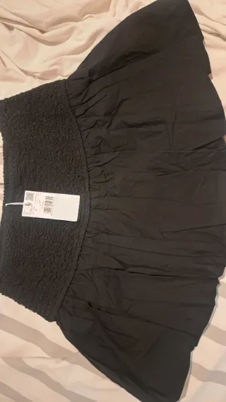 Falda Mango Negra Volante Talla S