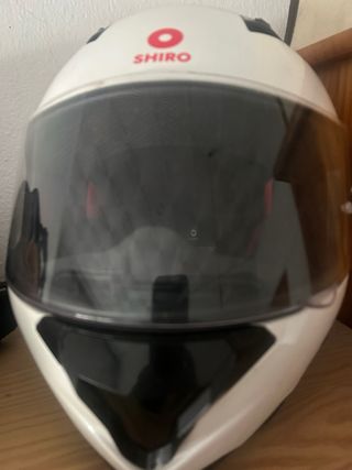 Casco Moto SHIRO Blanco y Negro