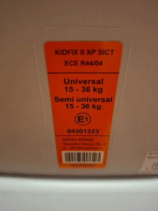 Silla coche Britax Römer negra