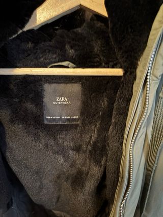Abrigo invierno Zara verde militar
