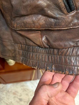 Giacca vera pelle vintage vecchia America vintage