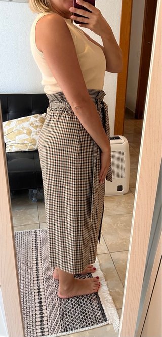 Falda Trucco cuadros marrón y negro