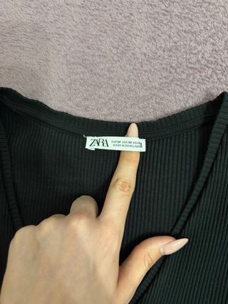 Zara Top Preto Tamanho M