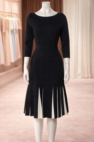 Vestido Carolina Herrera Negro y Blanco