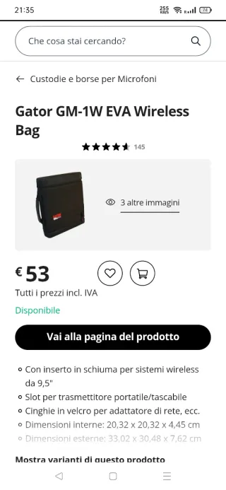 Funda para microfono inalambrico