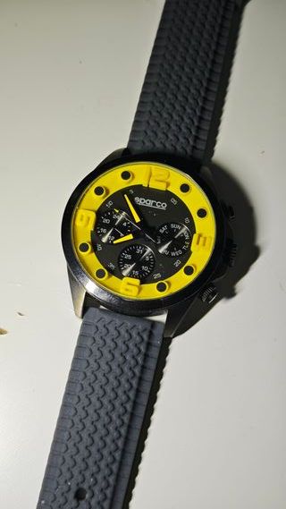 Reloj Sparco Cronógrafo Negro y Amarillo