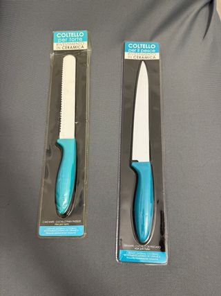 Set coltelli in ceramica teal