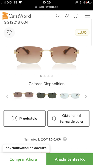 Gafas de sol Gucci Marrón y Dorado