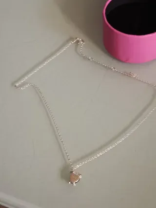 Preciosa Gargantilla Tous Plata Corazón Lila Osito