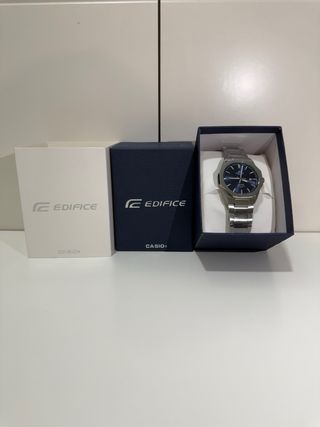 Casio Edifice Reloj Azul y Plateado
