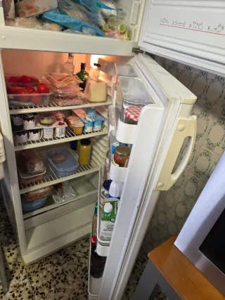 Lavadora Carga Superior y Nevera con congelador