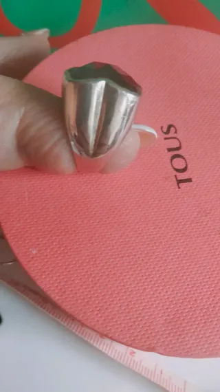 Anillo Tous Onix Facetado Plata