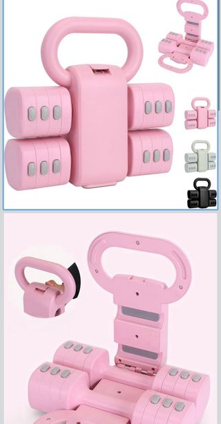 Pesi regolabili 2 in 1 (manubri e kettlebell)