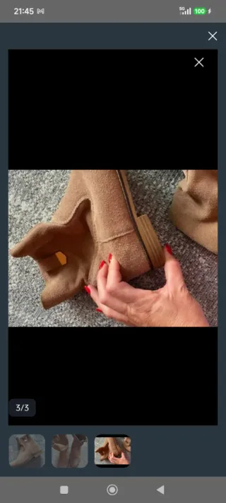 Botines ante beige Stradivarius mujer