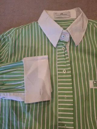 Camisa CH Rayas Verde y Blanca Talla XXL