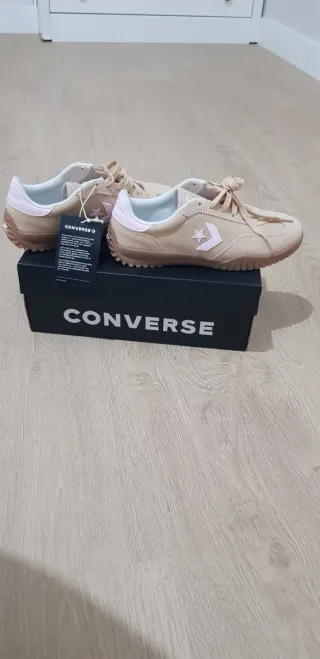 Zapatillas Converse Beige/Rosa Talla 37 Nuevas