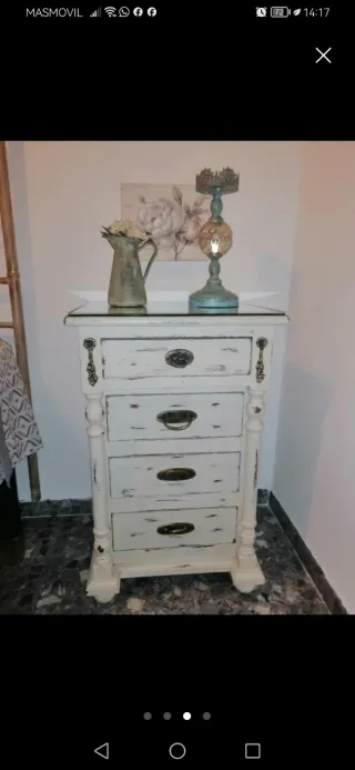 Pareja Mesitas Noche Madera Restauradas