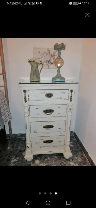 Pareja Mesitas Noche Madera Restauradas