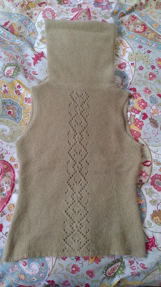 Jersey Massimo D. cuello alto beige dorado angora