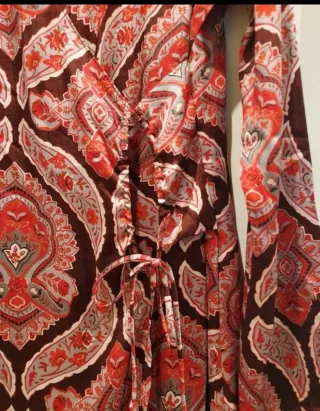 Vestido largo MNG estampado