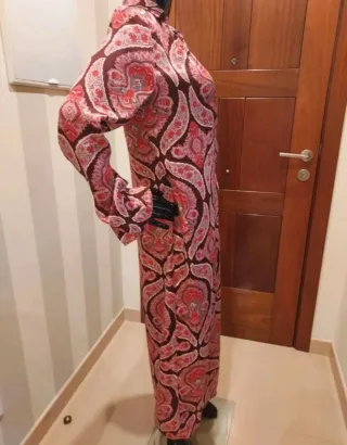 Vestido largo MNG estampado