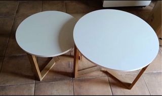 Conjunto 2 mesas auxiliares modernas