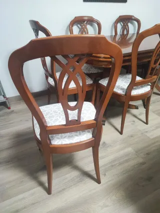 Mesa comedor extensible con 6 sillas