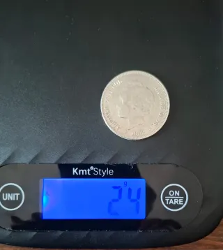 Moneda Plata Alfonso XIII 5 Pesetas 1892