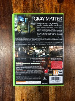 Gray Matter by jane jensen xbox 360