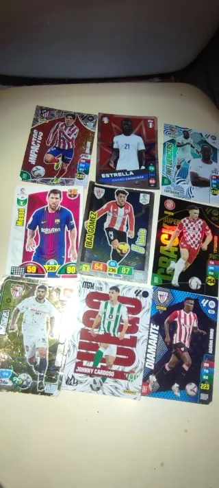 Colección 9 cromos fútbol buscados