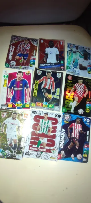 Colección 9 cromos fútbol buscados