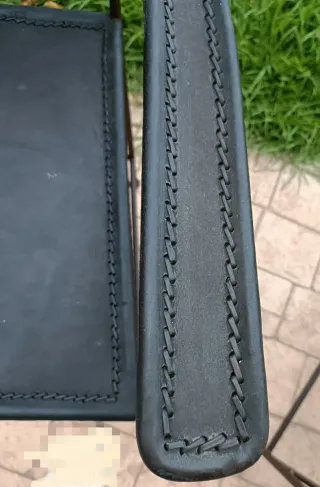 2 Sillones Vintage artesanales de Hierro y Piel,