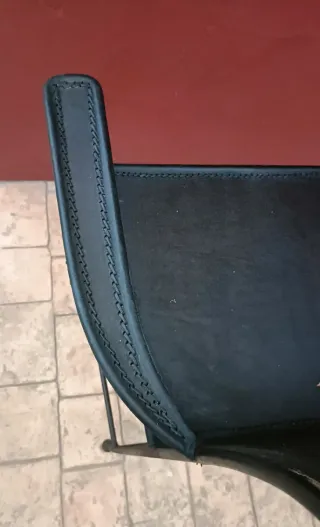 2 Sillones Vintage artesanales de Hierro y Piel,