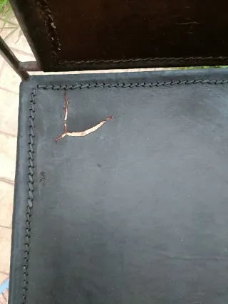 2 Sillones Vintage artesanales de Hierro y Piel,