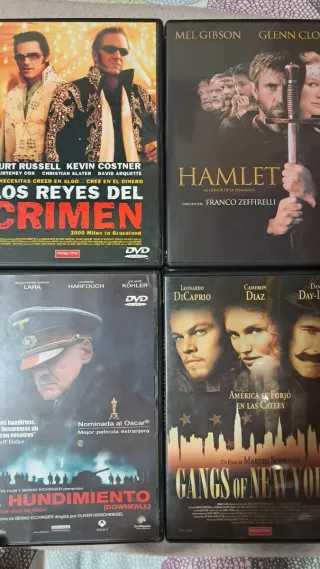 4 Películas DVD: Crimen, Historia, Guerra