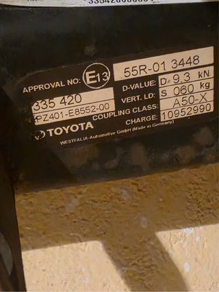 Gancho remolque Toyota Verso 2013