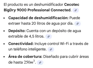 Deshumidificador Cecotec BIGDRY 9000