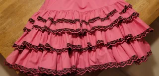 Traje Flamenco Niña Negro y Rosa