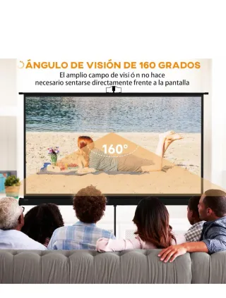 Pantalla Proyector HOMCOM Manual 84 con Soporte