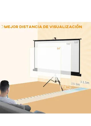 Pantalla Proyector HOMCOM Manual 84 con Soporte