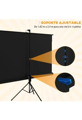 Pantalla Proyector HOMCOM Manual 84 con Soporte