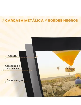 Pantalla Proyector HOMCOM Manual 84 con Soporte