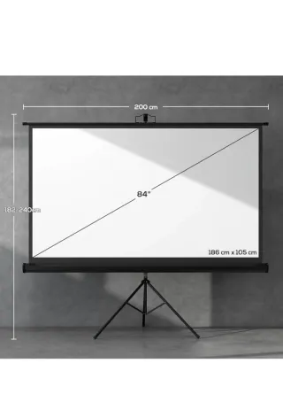 Pantalla Proyector HOMCOM Manual 84 con Soporte